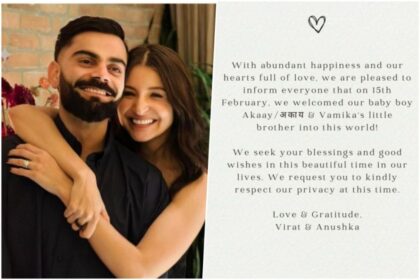 Anushka sharma and virat kohli new baby akaay