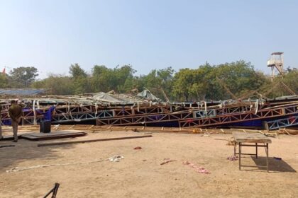 jln jawahar lal nehru stadium gate collapse 8 people injured