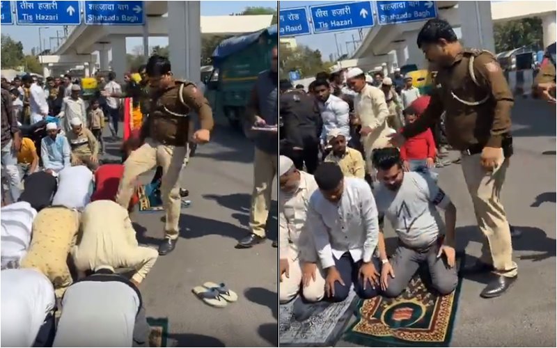 Delhi Cop Suspended after Beating Persons while offering Namaz, Inderlok Delhi